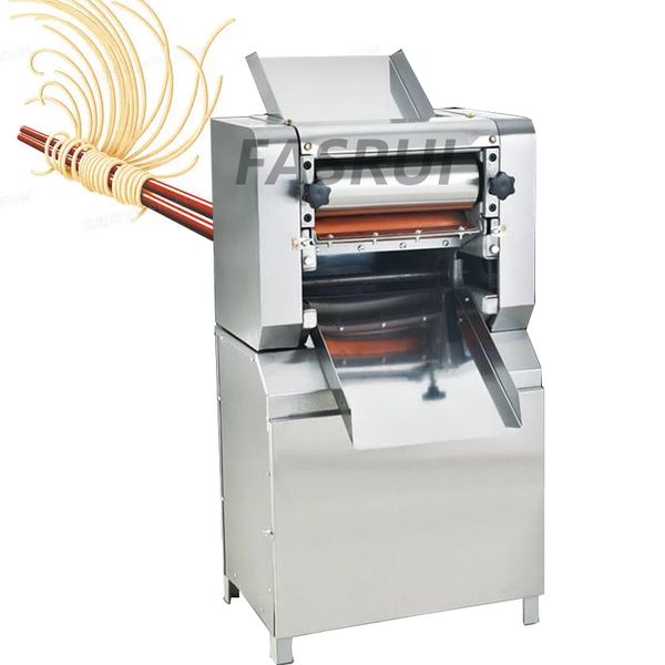 Máquina eléctrica para prensar fideos, máquina para hacer Pasta, cortador de masa de acero inoxidable comercial pequeño, rodillo para albóndigas, fideos para uso doméstico