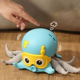 Octopus électrique Interactive Cat Toys for Indoor Cats Smart Kitten Toys Corloge-Rope Pulled Crawl Land Water Pet Exercice