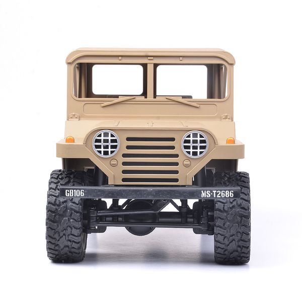 Électrique extérieur militaire télécommande camion 2.4G 1:14 4WD tout-terrain Jeep M151 commande RC camion garçon RC jouet avec lumière