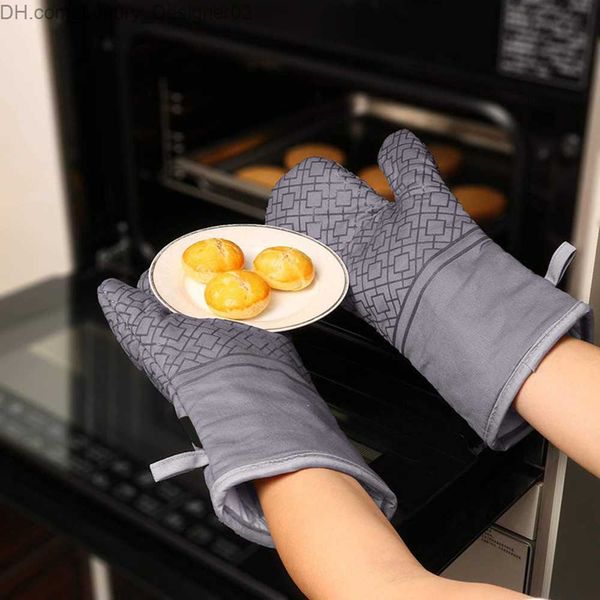 Guantes de horno eléctrico Guantes de microondas Hornear Potholders Agarre caliente Utensilios de cocina Piezas de utensilios de cocina Barbacoa resistente al calor Q230826