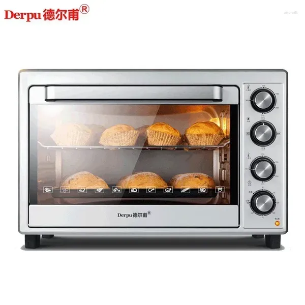 OVENS ELÉCTRICOS 220V 2000W 48L HORNO HOGAR LA GRANDE CAPACIÓN FURA DE PASTO DE PASTO DE PASTO Multi-FUNCIÓN