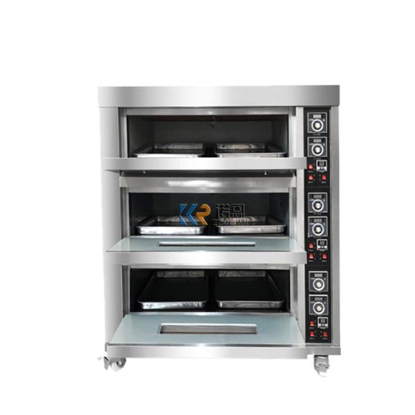 Hornos eléctricos comerciales 3 cubiertas 6 bandejas horno para hornear pan Pizza pastel panadería máquinas equipo de cocina con SteamElectric