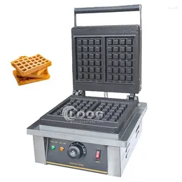 Fours électriques équipement de cuisson Commercial en acier inoxydable gaufre en fonte faisant la Machine fabricant carré