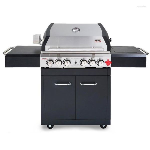 Fours Électriques Professionnel Noir Extérieur Charcoal Grill Barbecue Bbq Gaz Avec Chariot