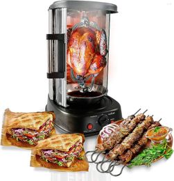 Fours électriques four rotatif vertical-rôtissoire Shawarma Machine Kebob résistant aux taches économe en énergie avec chaleur Do