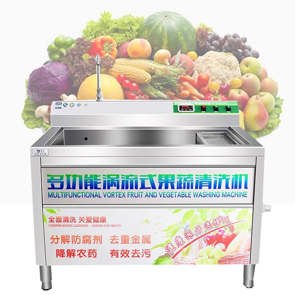 Lavadora eléctrica de verduras con ozono para la máquina de limpieza de corrientes de Foucault de frutas y verduras de la cantina del Hotel