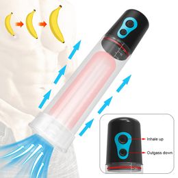 Toys sexuels de pompe à pénis électrique pour hommes masturbateurs mâles Croissance pénienne aspirateur à l'amélioration du masseur anneau 240412