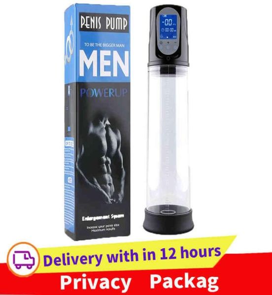 Toyadores sexuales de bomba de pene eléctrico para hombres USB Cargo USB Extensor automático Vacuum Penile Agrandado Erección Masturbator masculina9762164