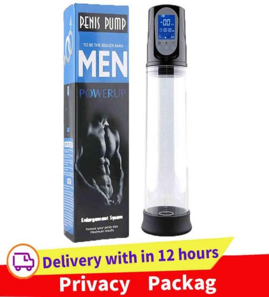 Toyadores sexuales de la bomba de pene eléctrico para hombres USB Cargo USB Extensor automático Vacuum Penile Agrandado Erección Masturbator masculina5878385