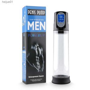 Pompe à pénis électrique Usb Charge Led Pompe à vide automatique Extenseur de pénis masculin Pénis Erection Trainer Outil Homme Masturbateur Coupe L230518