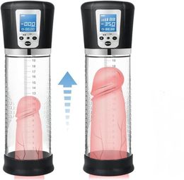 Elektrische penis -vacuümpompmassage met 4 zuigintensiteiten oplaadbare automatische penisvergrotingsluchtdrukapparaat voor STR2665745
