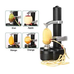 Éplucheur de pommes de terre électrique, éplucheur automatique rotatif, coupe-Fruits et légumes, outil d'épluchage de cuisine, prise britannique 284k