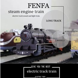 Ferrocarril eléctrico Vías de tren Locomotora Motor Locomotora Niño Modelo educativo Juguetes Silbato Coche Trenes Ferrocarril Regalo 240319