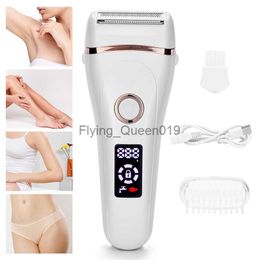Rasoir électrique indolore dame rasoir pour femmes rasoir rasoir épilation tondeuse pour jambes aisselles étanche LCD USB charge HKD230825