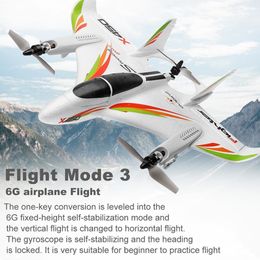 Avion électrique / RC 2.4g 6ch X450 3d / 6g Rc peeling vertical Led Rc planeur à voilure fixe Rc modèle d'avion Rtf télécommande Rc jouet enfants cadeau 230711