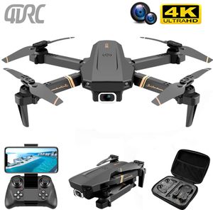 Electric RC Aircraft 4DRC V4 RC Drone 4K 1080P HD Wide Angle Camera WiFi Fpv Dual Foldable Quadcopter Real Time Transmission Dron Gift Toys 230421