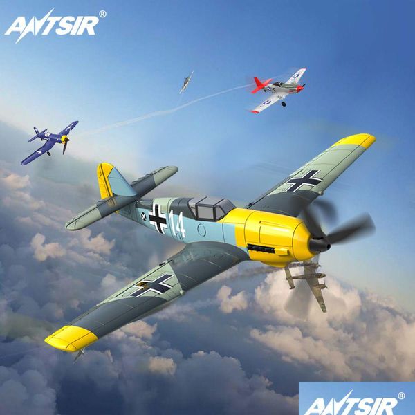 Avion électrique/Rc Antsir Rc Epp 400Mm Zero/P40/Bf109/Spitfire 4-Ch avion 2.4G 6 axes voltige Rtf à une clé, jouets Otckf