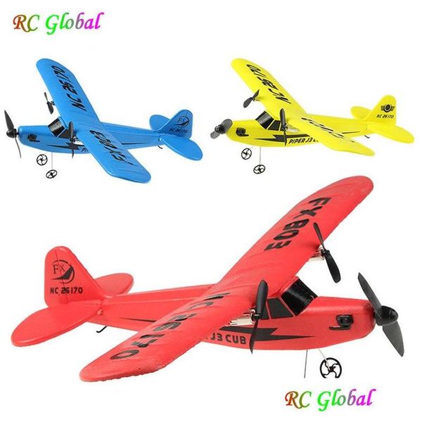 Avion électrique / Rc Meilleur avion électrique Télécommande Avions Rtf Kit Epp Mousse 2.4G Contrôleur 150 mètres de distance de vol Global Dhyi9