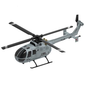 Avión eléctrico / RC C186 2.4G RC Helicóptero 4 hélices Giroscopio electrónico de 6 ejes para estabilización de presión de aire para altura vs C127 RC Drone 230612