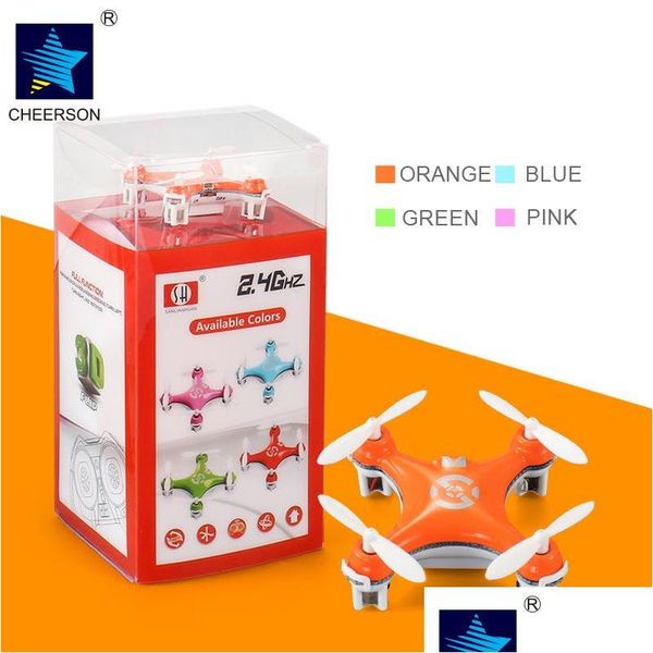 Avión eléctrico / RC Chengxing Modelo Avión 2.4G Control remoto Mini Drone Cuatro ejes Juguete para niños Comando distante Cx10 Drop Deliv Dhebu