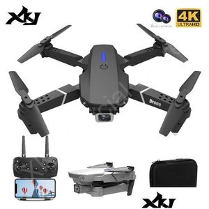 Drone électrique / RC E88 Pro avec grand angle Hd 4K 1080P double caméra hauteur tenir Wifi Rc pliable Quadcopter Dron cadeau jouet Dro Dhml9