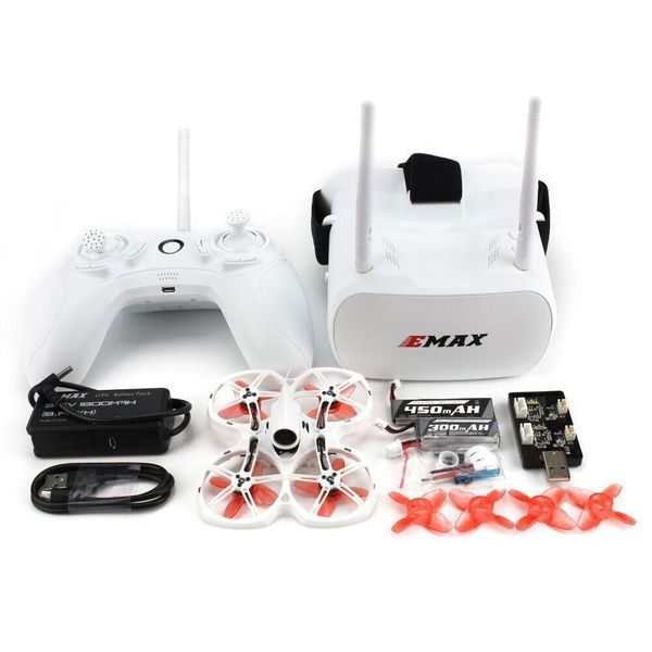 Aeronave Electric/ RC Emax Tinyhawk II Whoop 75 mm 1-2s RC FPV Racing Drone con Frsky D8 Runcam Camera Transporter 5.8g Goggles E6 Tran DHR2J