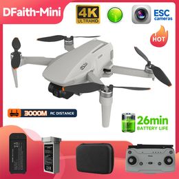 Avion RC électrique FAITH Mini Drone 4K GPS professionnel Caméra HD 3 Axes Gimbal Quadcopter 3KM FPV 26min Vol 249g Hélicoptère Jouets 230412