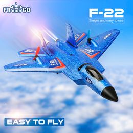 Aeronave Electric/RC Fremego F22 RC Plane SU-27 Combador de control remoto 2.4G Aeronave RC EPP FOAM RC Helicóptero Toyes para niños Regalo 230324