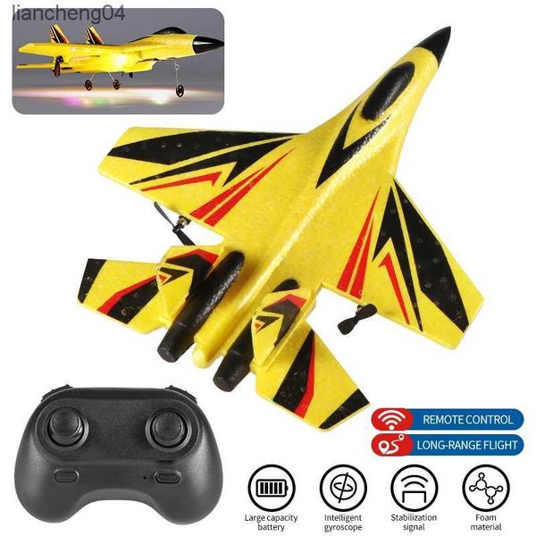 Electric/RC Aircraft JIKEFUN Foam RC Jet Aircraft SU30 Plane 2.4G Radio Control Glider Control Remoto Fighter Glider Avión Niños Juguetes para niños