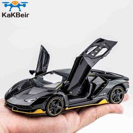 Electric RC Aircraft Kakbeir LP770 750 1 32 Lamborghinis Car Ally Sportmodel Diecast geluid Super racing tilwiel voor geschenken 230329