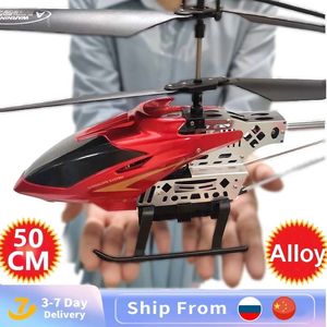 Avión eléctrico / RC Helicóptero RC grande 50 cm 4 canales Profesional al aire libre Tamaño grande Altitud Mantenga luces LED Aleación para adultos Juguetes para niños Niño 230210