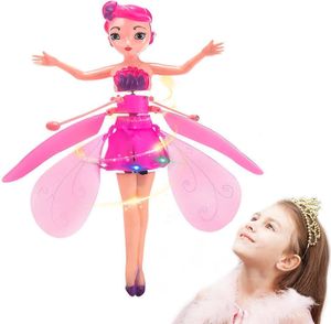 Avión eléctrico RC Magic Flying Fairy Princess Doll Dolls Juguetes para niños Butterfly Pixie Infrared Induction Control Toy 230818