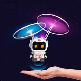Avión eléctrico/RC Nuevo Lindo Astronauta Robot Volador Juguetes Mini Dibujos Animados Drone Juguete Detección de Gestos Nave Espacial Helicóptero Niños Regalo de Cumpleaños