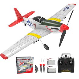 Avión eléctrico/RC P51D RC Avión One-key Aerobatic 4-Ch RC Plane RTF Mustang Aircraft W/Xpilot Sistema de estabilización 761-5 RTF 230522