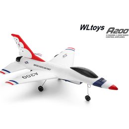 Electric/RC Aircraft Park10 WLtoys A200 F-16B 3CH Rc Avion 2.4G Télécommande Aile Fixe Stunt Rc Avion Atterrissage Planeur Avions Modèle Jouets Garçon 230210