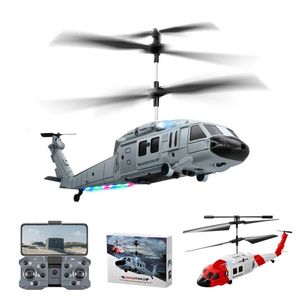 Avion RC électrique Avion Rc HD double caméra hélicoptères télécommandés évitement d'obstacles avion de sauvetage à hauteur fixe hélicoptère Black Hawk 231117