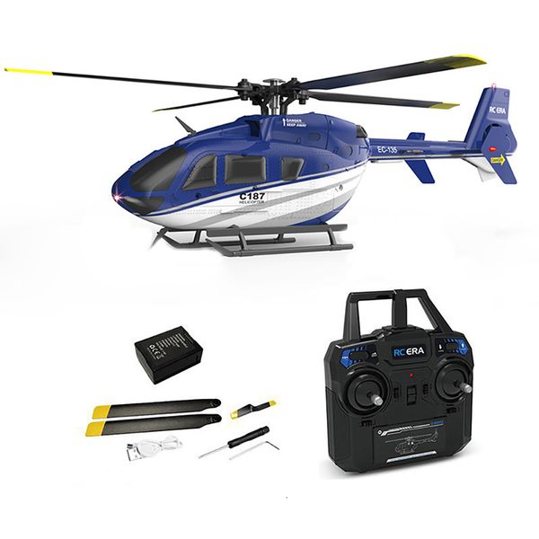 Avion RC électrique RC EAR C187 4CH 6 Axes Gyro Altitude Hold Flybarless EC135 Échelle Hélicoptère RTF 2.4G 230615