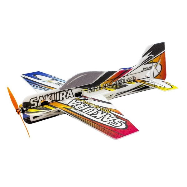 Avion électrique/RC RC EPP Intérieur 3D F3P Avion Sakura Avion électrique radiocommandé 420 mm Envergure Non assemblé Besoin de construire un avion 230324