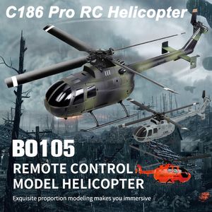 Electric RC Aircraft RC ERA C186 Pro 2 4Ghz 4CH Scale BO105 6 Axis Gyro Electric Flybarless Principiante Control remoto Helicóptero RTF VS Eachine E120 230808