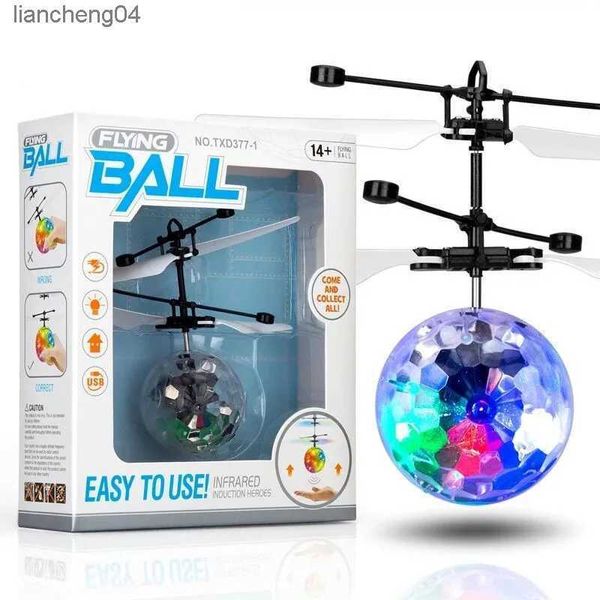 Eléctrico/RC Aviones RC Juguetes Inducción Eléctrica Bola Voladora Juguete Niños RC Helicóptero Juguetes Sensor Infrarrojo Niños LED Luz Juguete Regalo para Niños