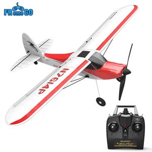 Eléctrico / RC Aircraft Sport Cub 500 RC Plane 2.4G 4 CH One-Key Aerobatic RC Airplane EPP Foam RC Glider Aircraft RTF 761-4 Fighter Boys Juguetes Regalos 230525