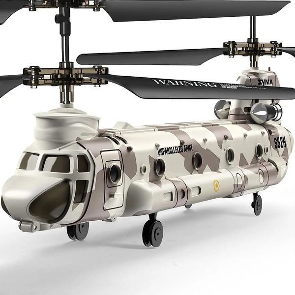 Avion électrique RC SYMA Hélicoptère télécommandé 2,4 GHz S52H Transport militaire RC Chinook armé CH 47 Modèle Jouets pour enfants Fans 231021