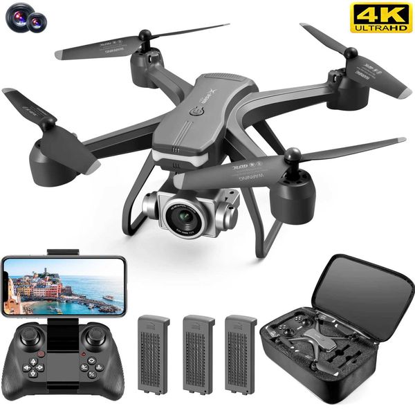 Aircraft électrique / RC V14 DRONE 4K PROFESSION HD VIEUX CAME CAMERIE 1080P WIFI FPV Drone Double Caméra Hauteur Garder les drones Caméra Hélicoptère Toys T240422