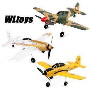 Elektrisch/RC -vliegtuig WLTOYS A220 A210 A260 2.4G 4CH 6G/3D STUNT VLACHT ZESSE AXIS RC Fighter RC Airplane Electric Glider Unmanned Aircraft Outdoor Toy 230210