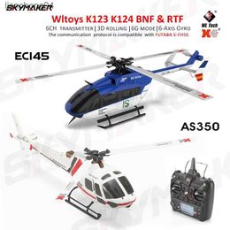 Elektrisch / RC-vliegtuigen WLtoys XK K123 K124 RC Helicotper BNF RTF 2.4G 6CH 3D 6G-modi Borstelloze motor RC-speelgoed met FUTABA S-FHSS Voor kinderen Geschenken