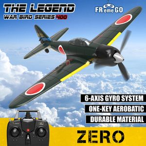 Elektrisch RC Aircraft Zero Plane 2 4G 4CH Remote Regeling Vliegtuig EPP 400 mm SpanSpan 6 As Aerobatic Fighter 761 15 RTF 230224