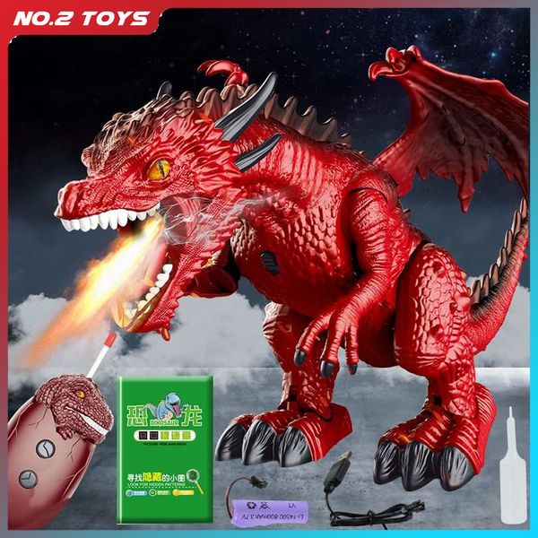 Électrique/RC Animaux 2.4G Télécommande Dinosaure Jouets Enfants RC Dinosaure Électrique Marche Dinosaure Simulation Velociraptor Jouet Avec Lumière LED Musique 230525