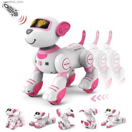 Animaux électriques/RC 2023 Robot chien cascadeur marche danse chien de compagnie électrique télécommande magique jouet pour chien de compagnie télécommande tactile intelligente Q231114