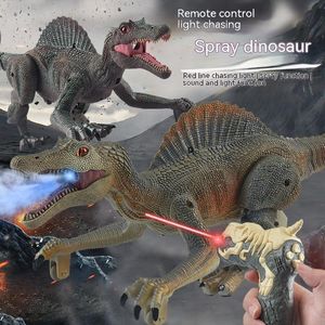 Elektrische/RC-dieren die lichtinductie achtervolgen RC spinosaurus vijf-kanaals elektrisch geluid en lichtspray simulatie mechanisch dinosaurus speelgoedmodel 230525
