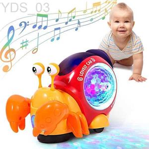 Jouets électriques/rc pour bébé, crabe crling, avec musique et lumière LED, jouet de développement interactif pour tout-petits, marche sur le ventre, pour bébés filles YQ240402